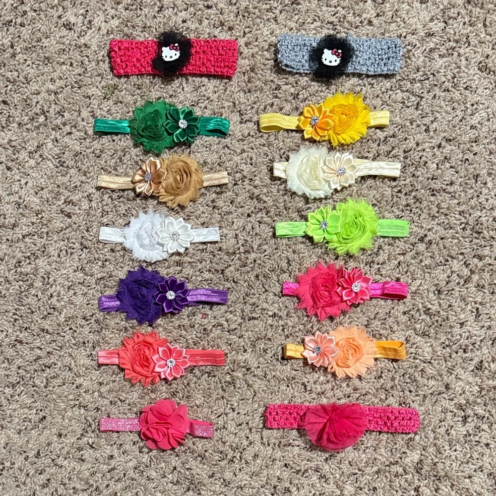 Baby bundle of headbands including two Hello Kitty